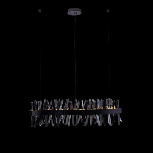 Glacier 42-in (40-watt) LED Black Nickel Wave Linear Pendant