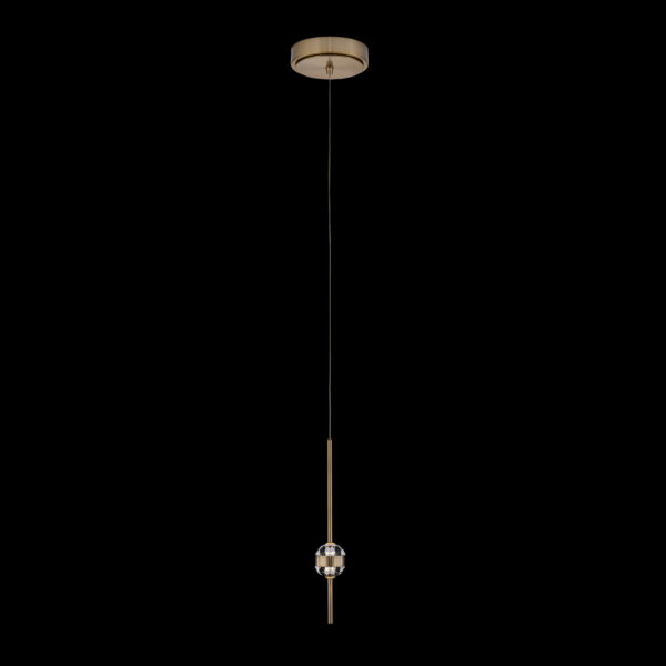 Goccia 6.25-in (7-watt) LED Winter Brass Chandelier